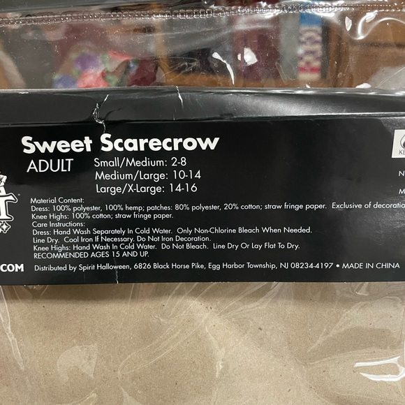 Spirit Halloween - Sweet Scarecrow Costume w/Accessories - Picture 2 of 9